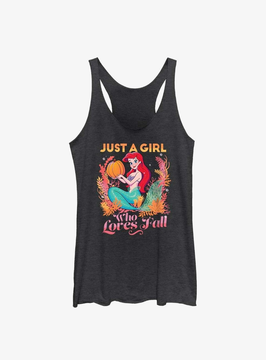 Adults * | Lower Price Disney The Little Mermaid Pumpkin Ariel Womens Tank Top