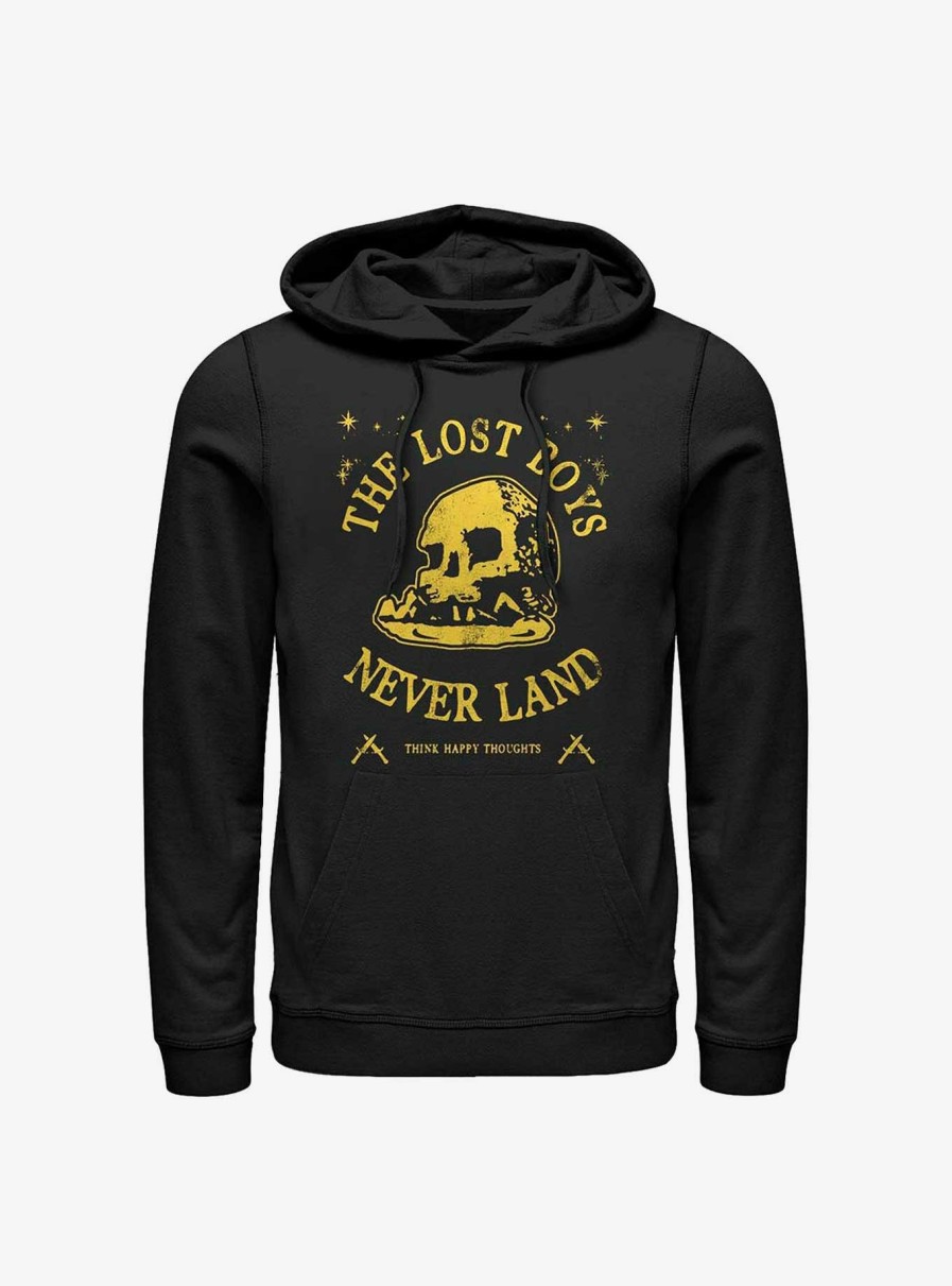 Adults * | Online Store Disney Peter Pan The Lost Boys Never Land Yellow Skull Rock Hoodie