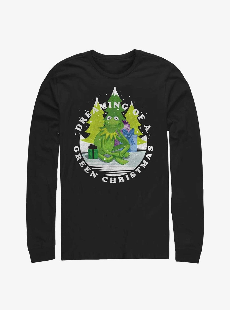 Adults * | Disney The Muppets Dreaming Of A Green Christmas Long-Sleeve T-Shirt Outlet