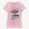 Kids * | Disney Cinderella Have Courage & Be Kind Youth Girls T-Shirt Top Sellers