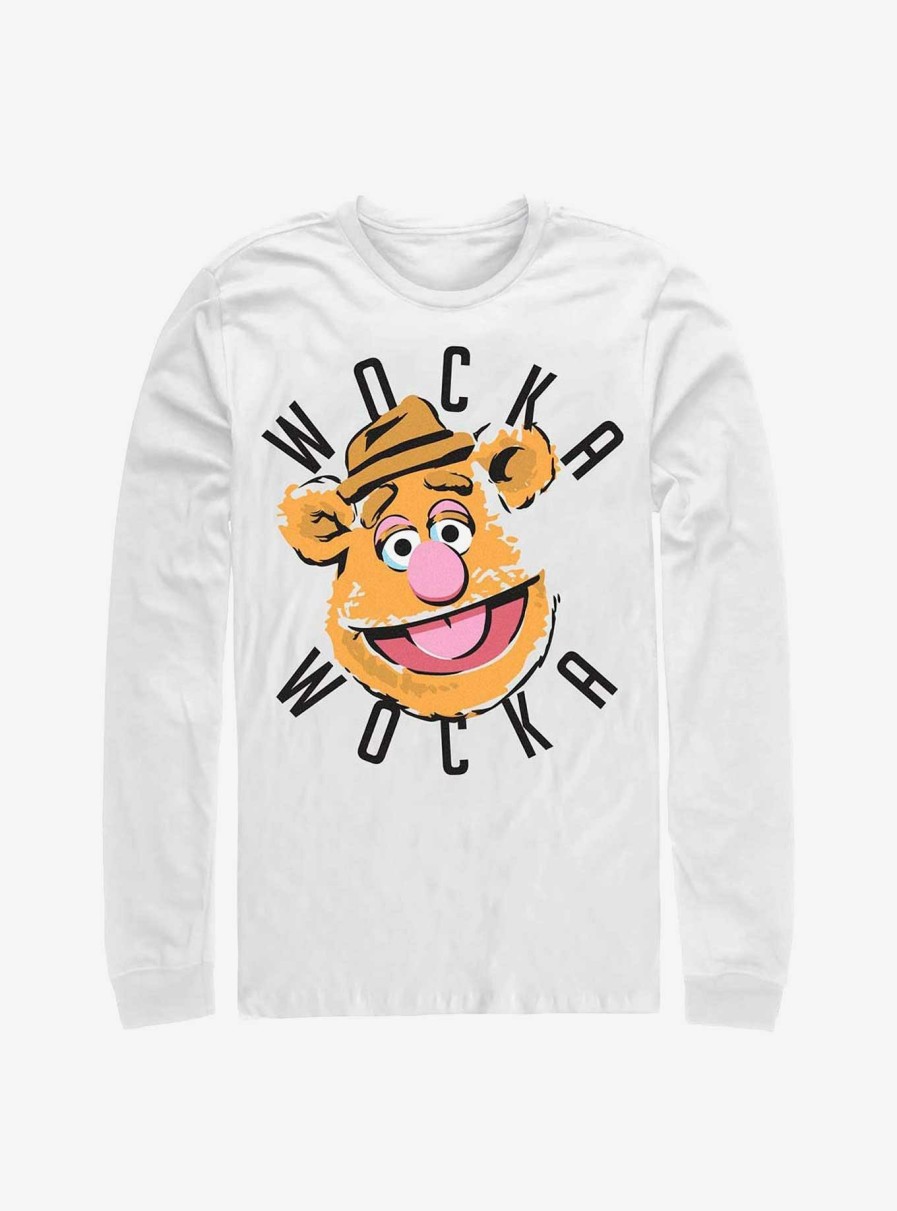 Adults * | Disney The Muppets Fozzy The Bear Wocka Wocka Long-Sleeve T-Shirt Top Sellers