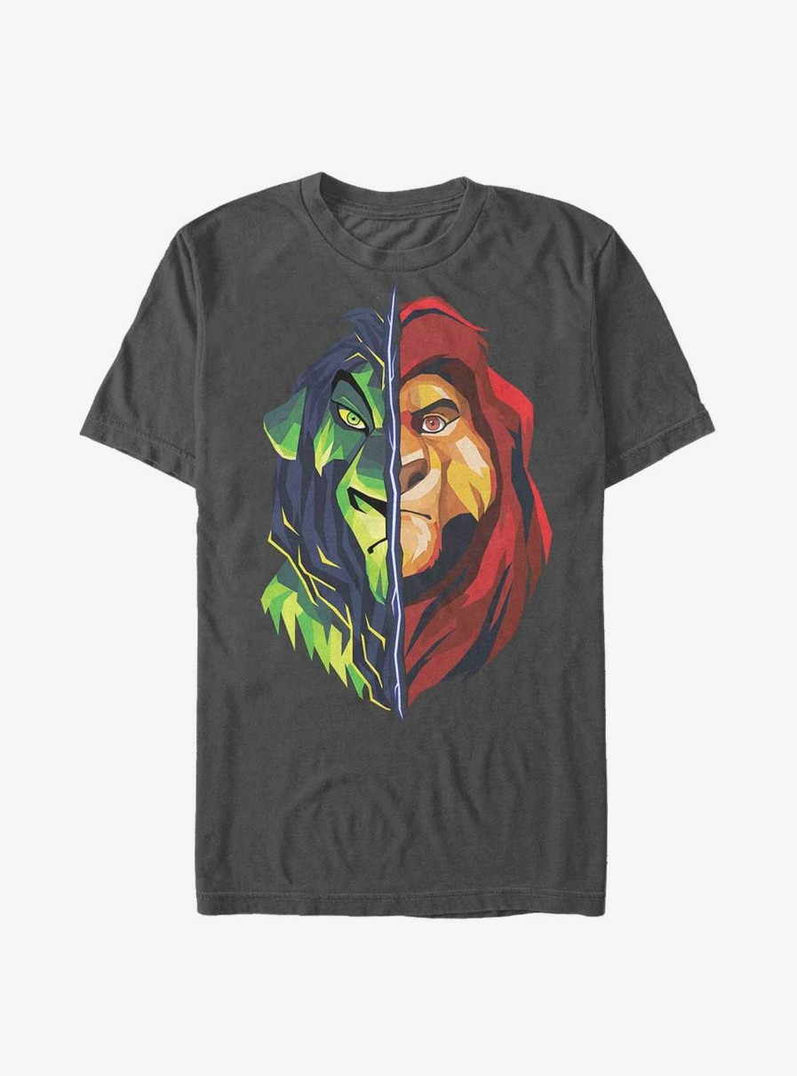 Adults * | Shoping Disney The Lion King Scar Mufasa Split T-Shirt