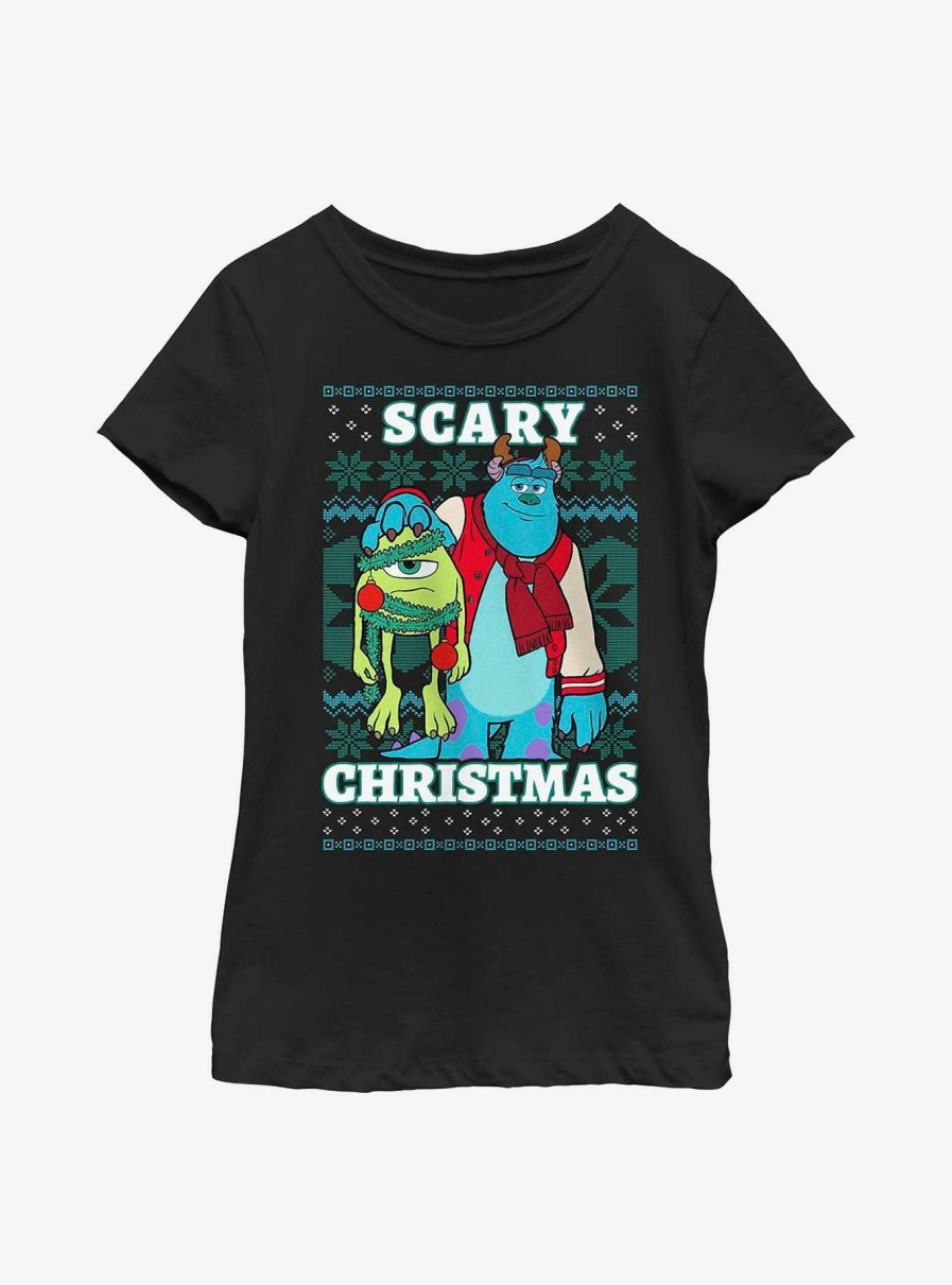 Kids * | Disney Pixar Monsters, Inc. Scary Christmas Youth Girls T-Shirt Clearance