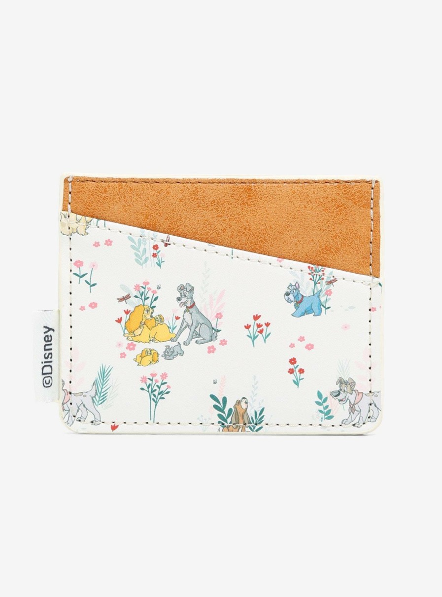 Bags * | Loungefly Disney Dogs Floral Cardholder Boxlunch Exclusive Clearance