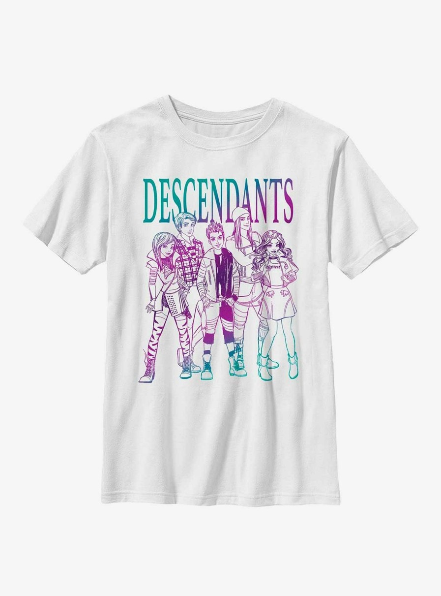 Kids * | Disney Descendants Sketch Group Youth T-Shirt Outlet