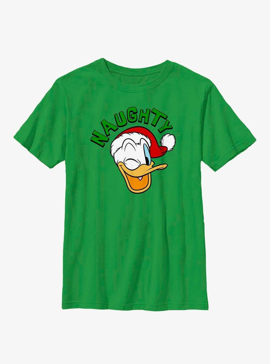 Kids * | Exclusive Design Disney Donald Duck Naughty Holiday Youth T-Shirt