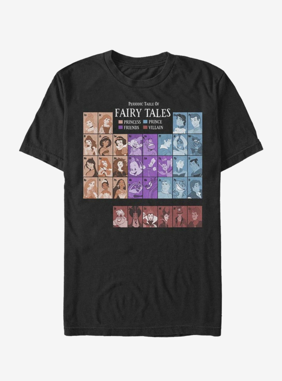 Adults * | Shop New Disney Princesses Periodic Table Of Fairy Tales T-Shirt