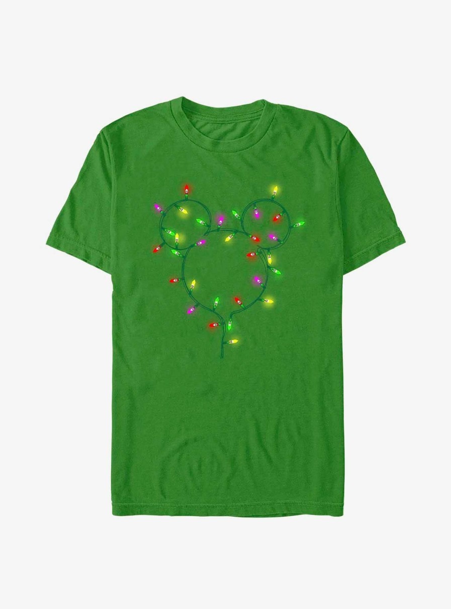 Adults * | Closeout Sale Disney Mickey Mouse Christmas Light Strand T-Shirt