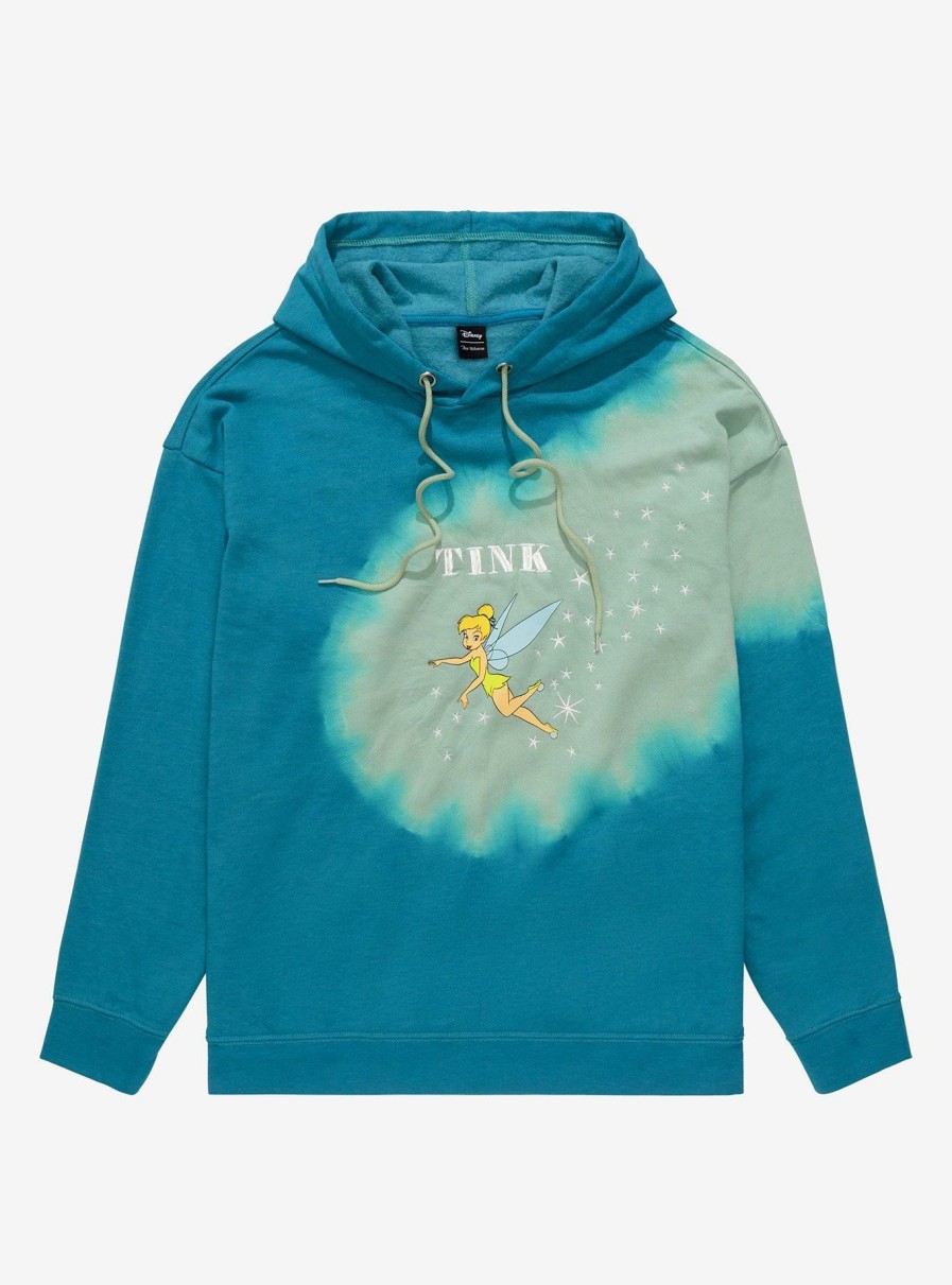 Adults * | Hot Selling Disney Peter Pan Tinker Bell Radial Dye Hoodie