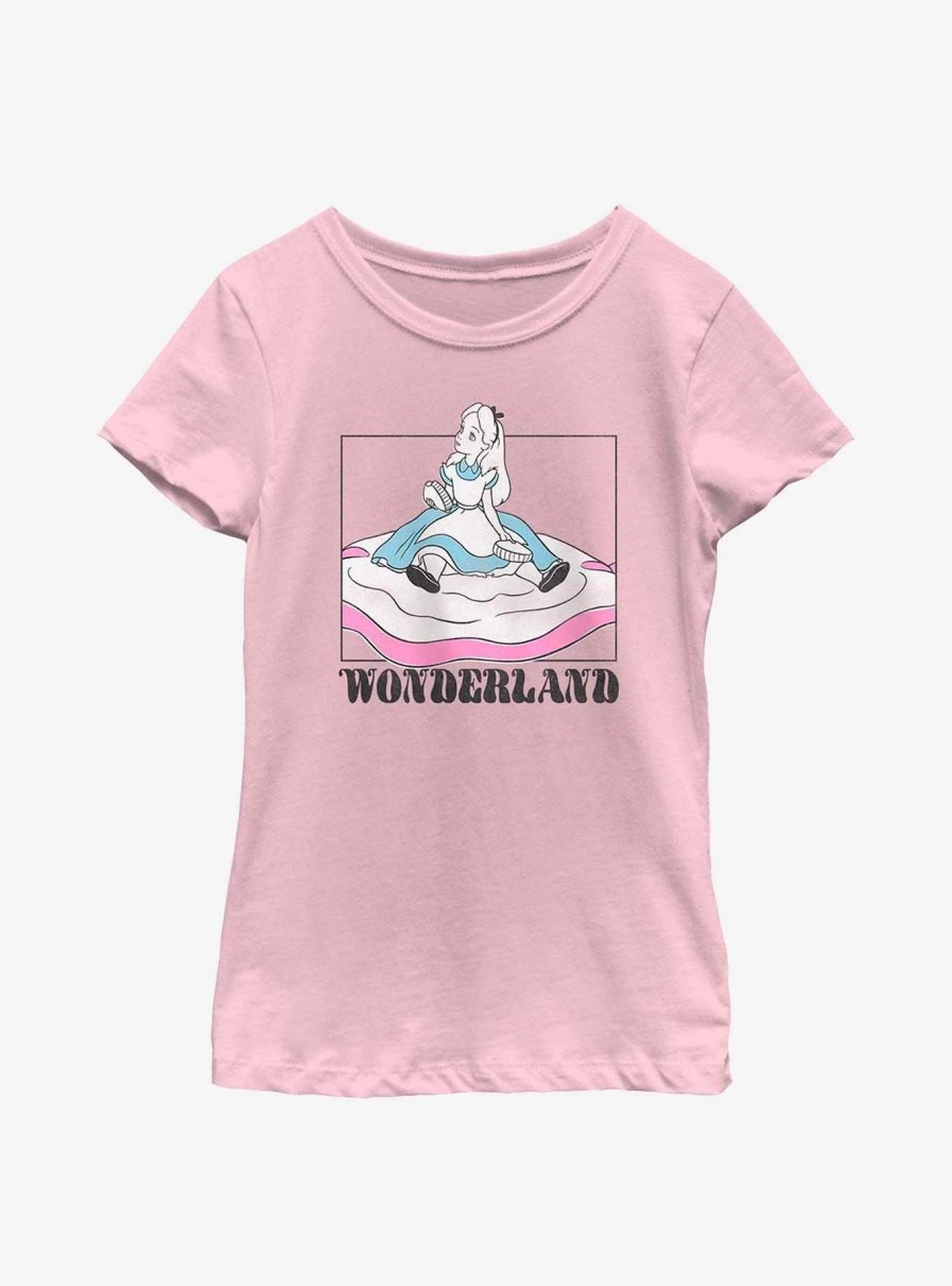 Kids * | Hot Selling Disney Alice In Wonderland Soft Pop Wonderland Youth Girls T-Shirt