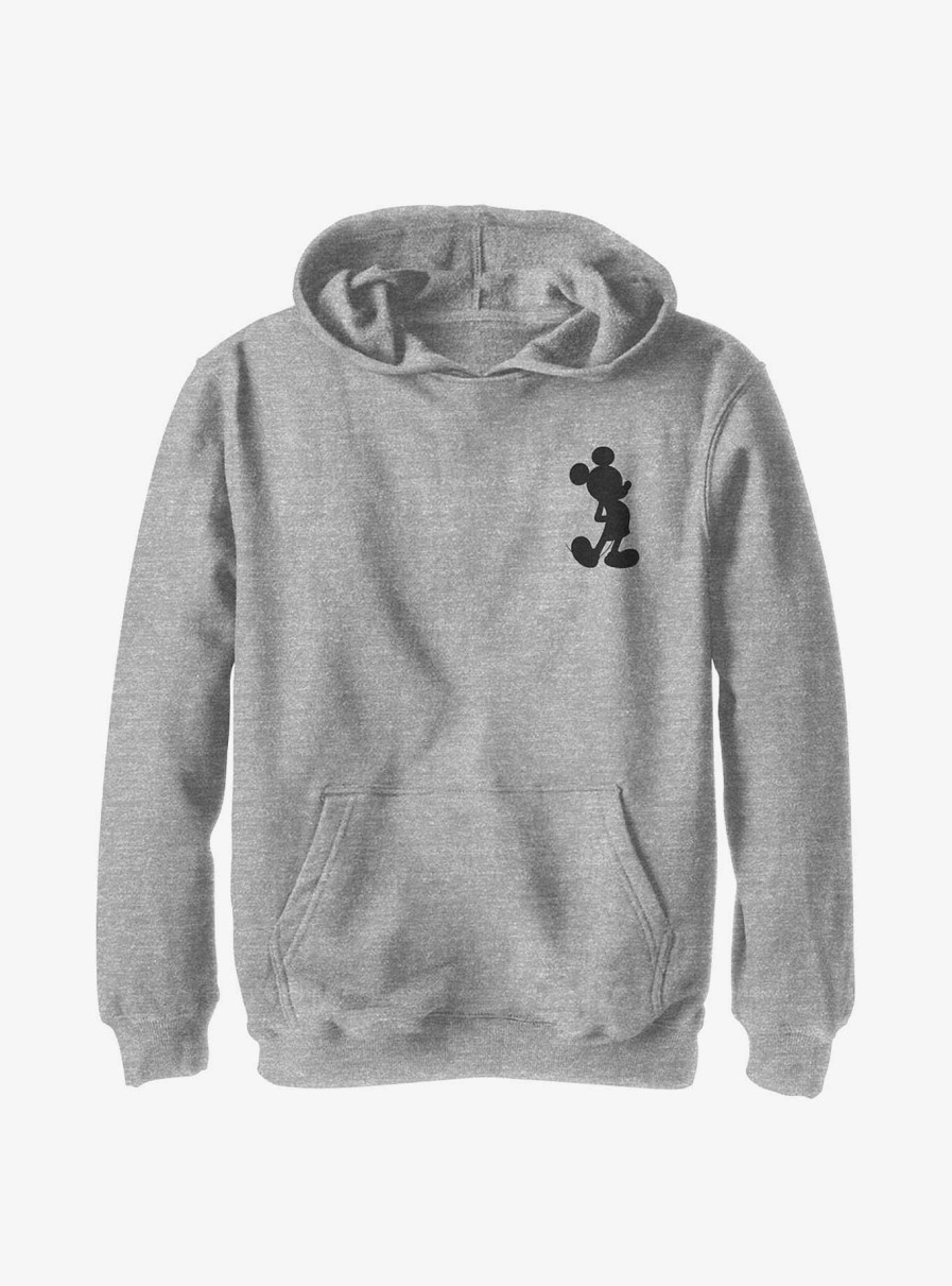 Kids * | Disney Mickey Mouse Silhouette Youth Hoodie Cut Price