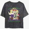 Adults * | Closeout Sale Disney The Nightmare Before Christmas Season'S Creepings Mineral Wash Womens Crop T-Shirt