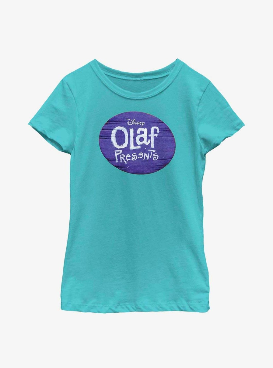 Kids * | Disney Olaf Presents Logo Youth Girls T-Shirt Large Choice