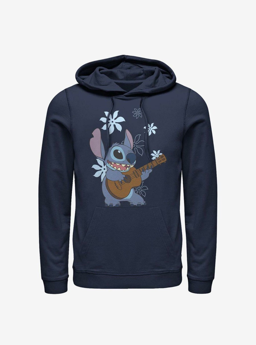 Adults * | Disney Lilo And Stitch Flowers Hoodie Discount Sale