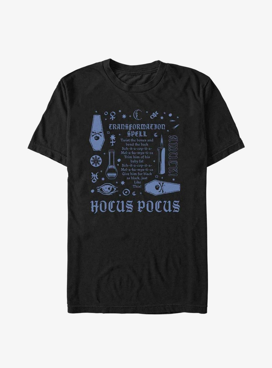 Adults * | Exclusive Design Disney Hocus Pocus Transformation Spell Lyrics T-Shirt