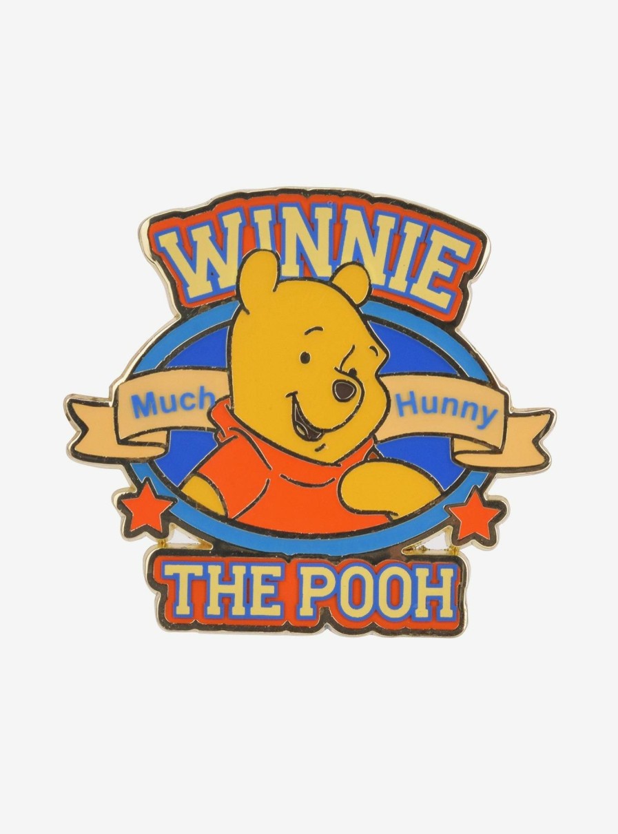 Accessories * | Exclusive Design Our Universe Disney Winnie The Pooh Varsity D23 Enamel Pin Boxlunch Exclusive