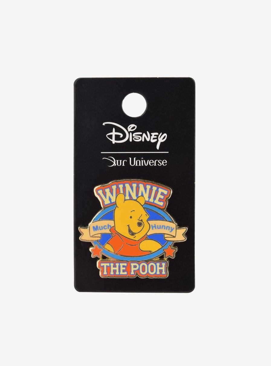 Accessories * | Exclusive Design Our Universe Disney Winnie The Pooh Varsity D23 Enamel Pin Boxlunch Exclusive