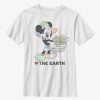 Kids * | Disney Mickey Mouse Heart The Earth Youth T-Shirt Cut Price