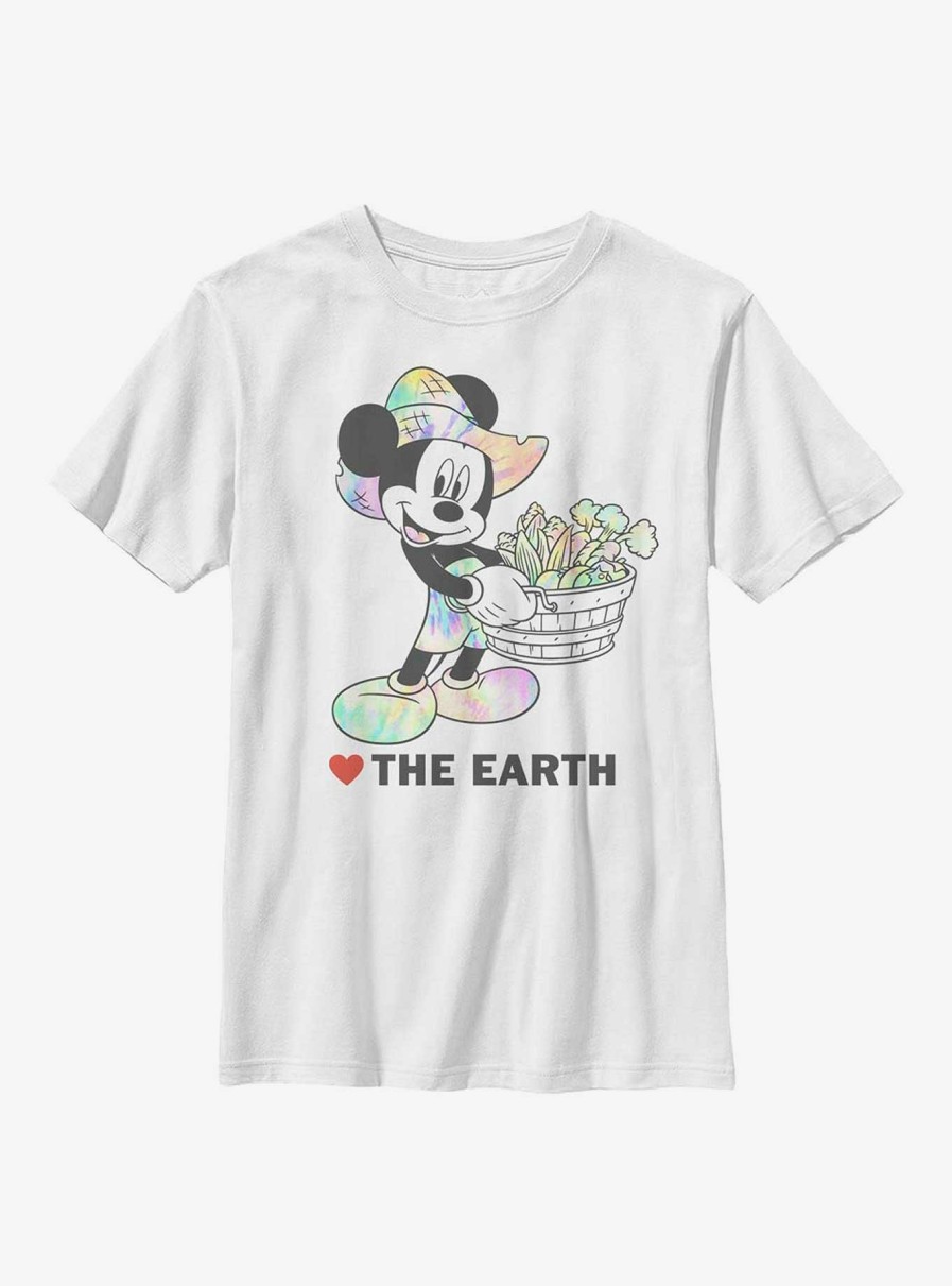 Kids * | Disney Mickey Mouse Heart The Earth Youth T-Shirt Cut Price