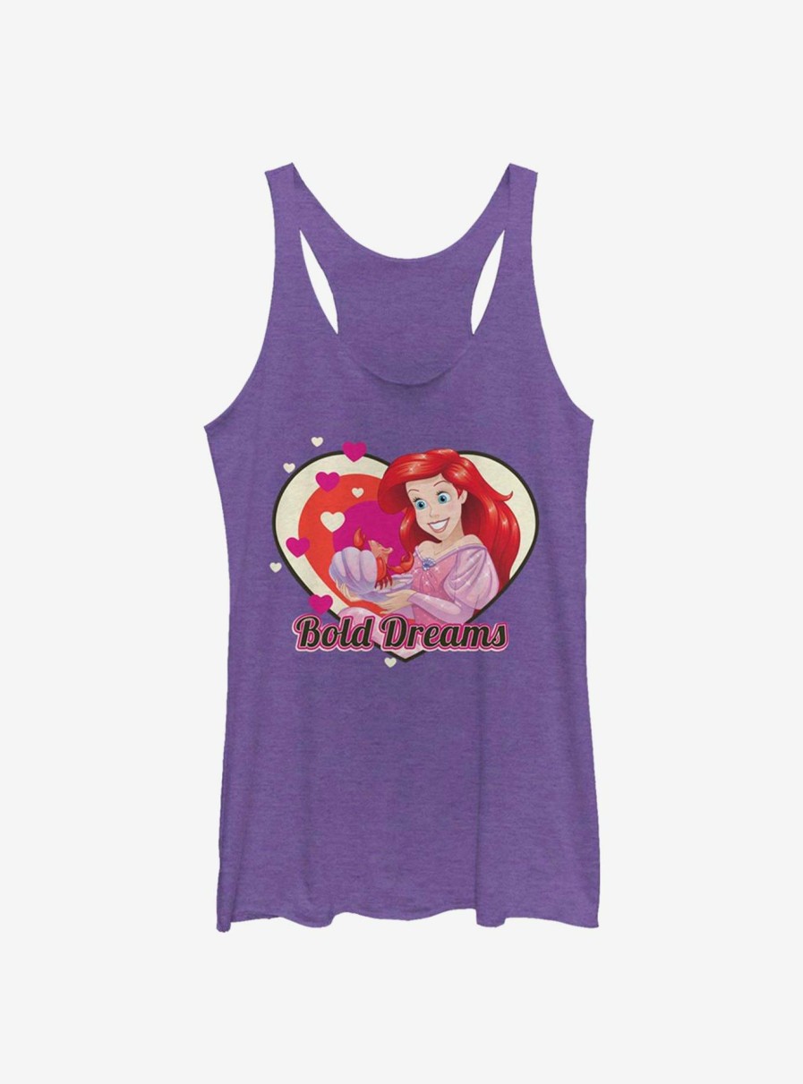 Adults * | Disney The Little Mermaid Ariel Heart Womens Tank Top Top Selling