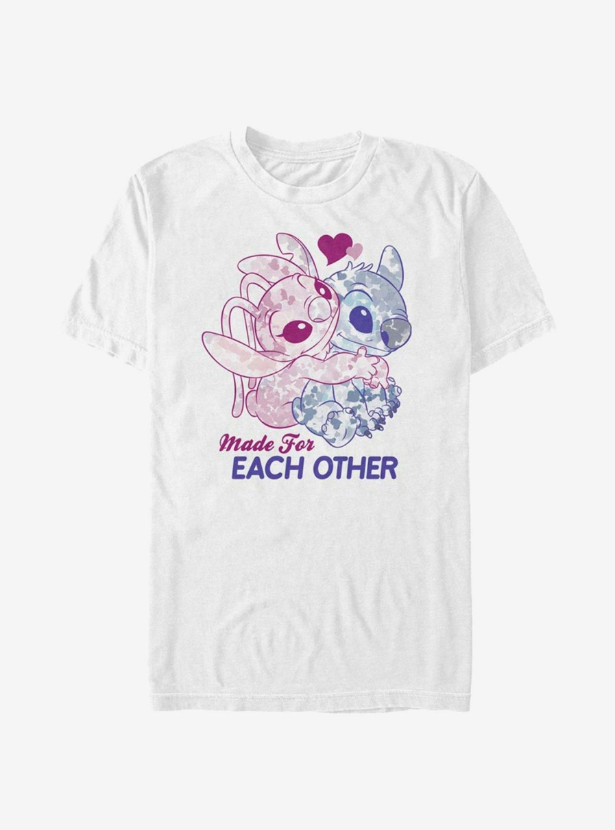 Adults * | Hot Selling Disney Lilo And Stitch Angel Together T-Shirt