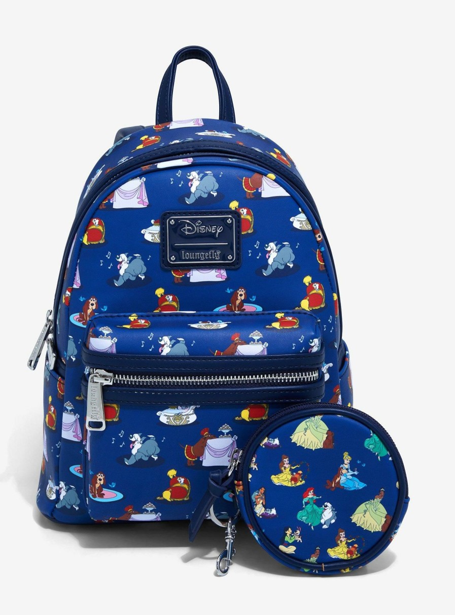 Bags * | Latest Loungefly Disney Princess Dogs Allover Print Mini Backpack & Coin Purse Set Boxlunch Exclusive