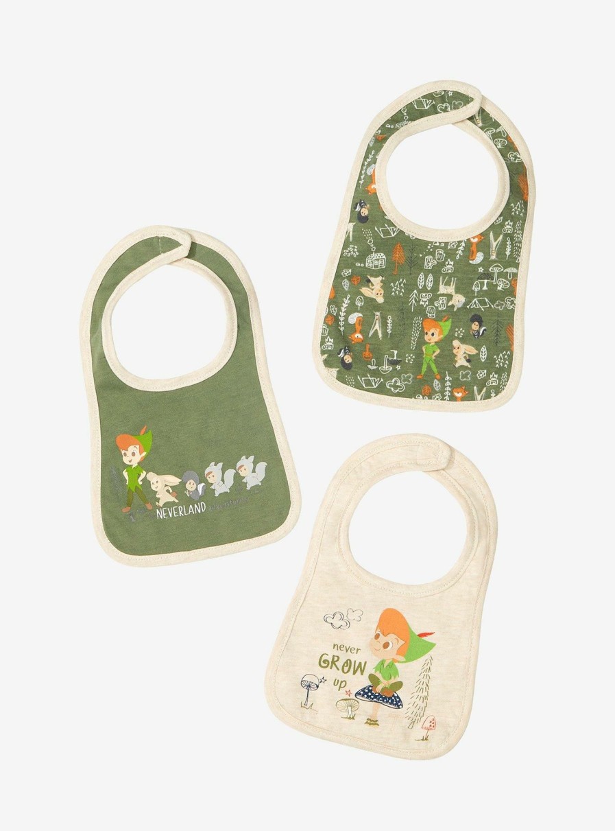 Kids * | Lower Price Disney Peter Pan Chibi Characters Infant Bib Set Boxlunch Exclusive