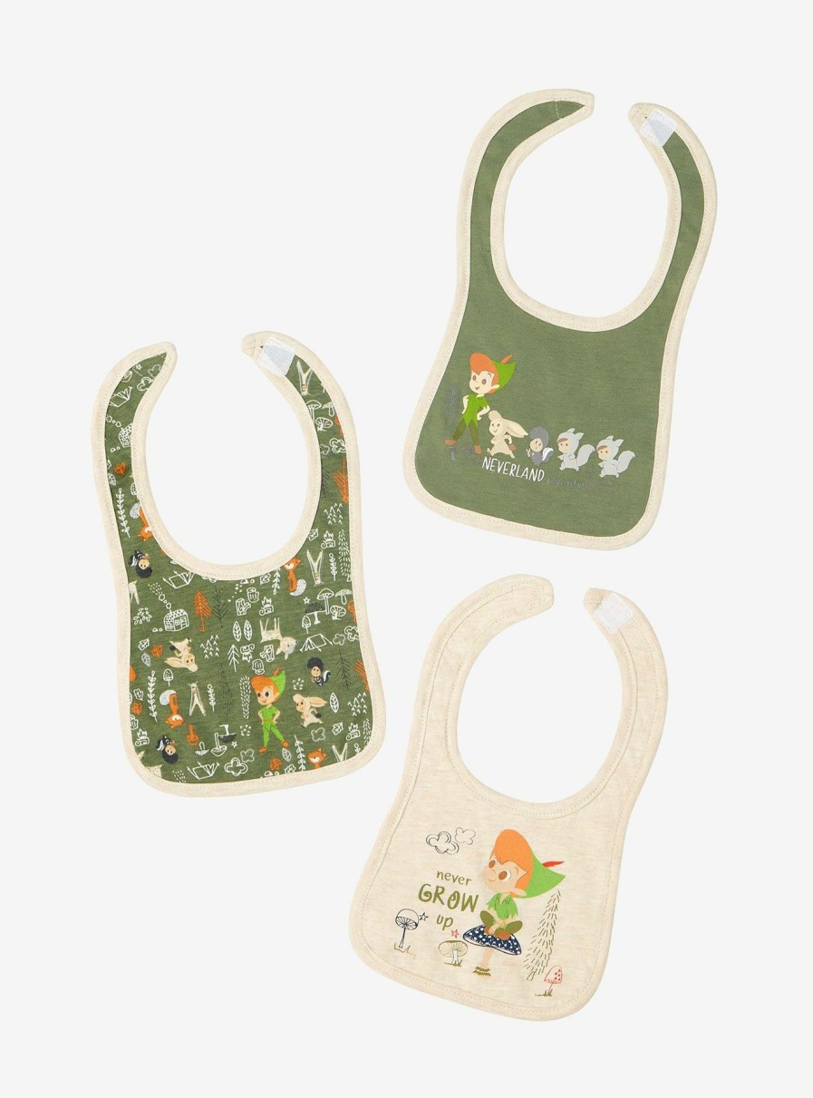 Kids * | Lower Price Disney Peter Pan Chibi Characters Infant Bib Set Boxlunch Exclusive