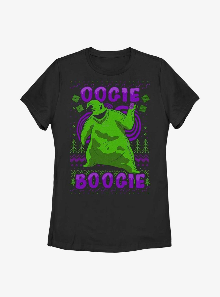 Adults * | Lower Price The Nightmare Before Christmas Oogie Boogie Ugly Sweater Womens T-Shirt