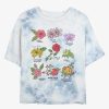 Adults * | Popular Disney Princesses Flowers Tie-Dye Womens Crop T-Shirt