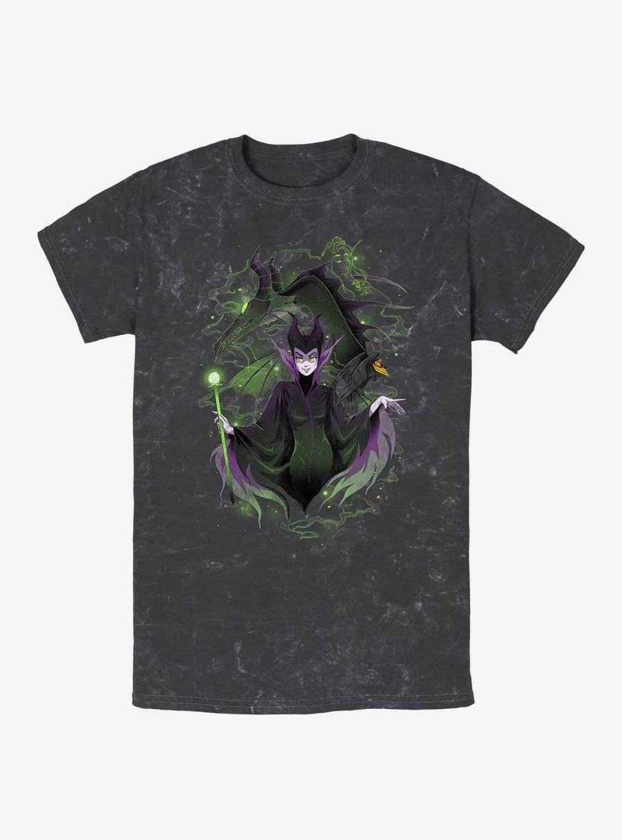 Adults * | Top Sellers Disney Villains Maleficent Anime Mineral Wash T-Shirt