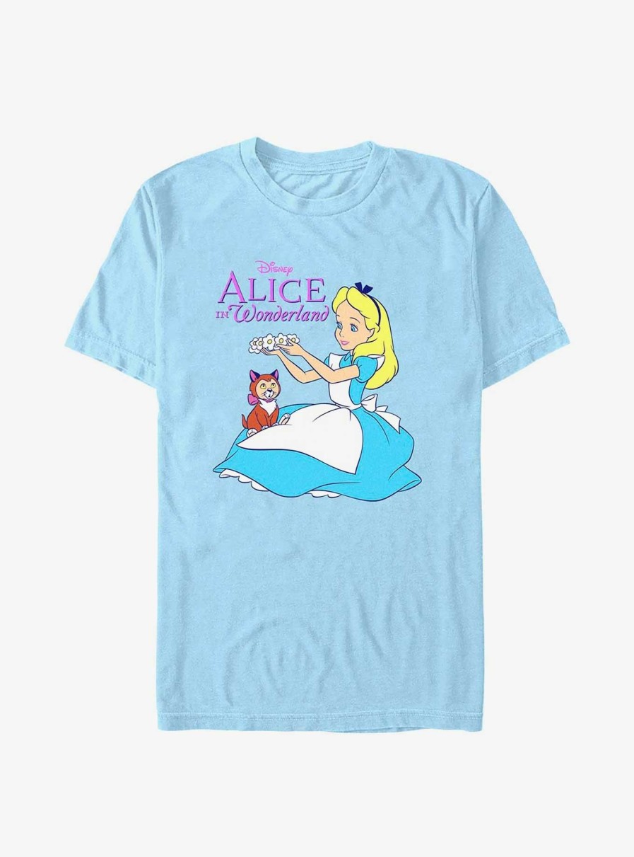 Adults * | Hot Selling Disney Alice In Wonderland Dinah Flower Crown T-Shirt