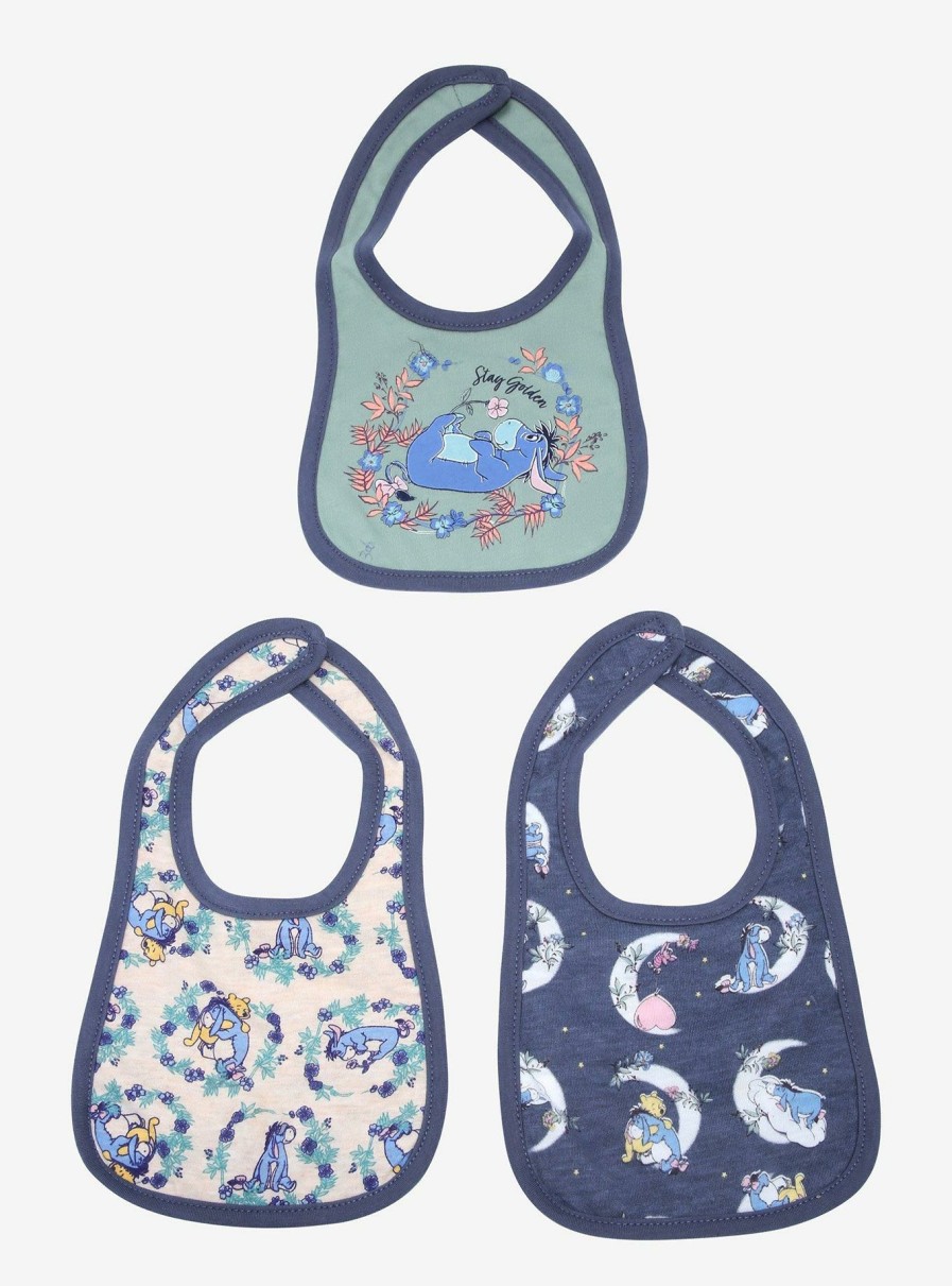 Kids * | Disney Winnie The Pooh Eeyore Floral Bib Set Boxlunch Exclusive Large Choice