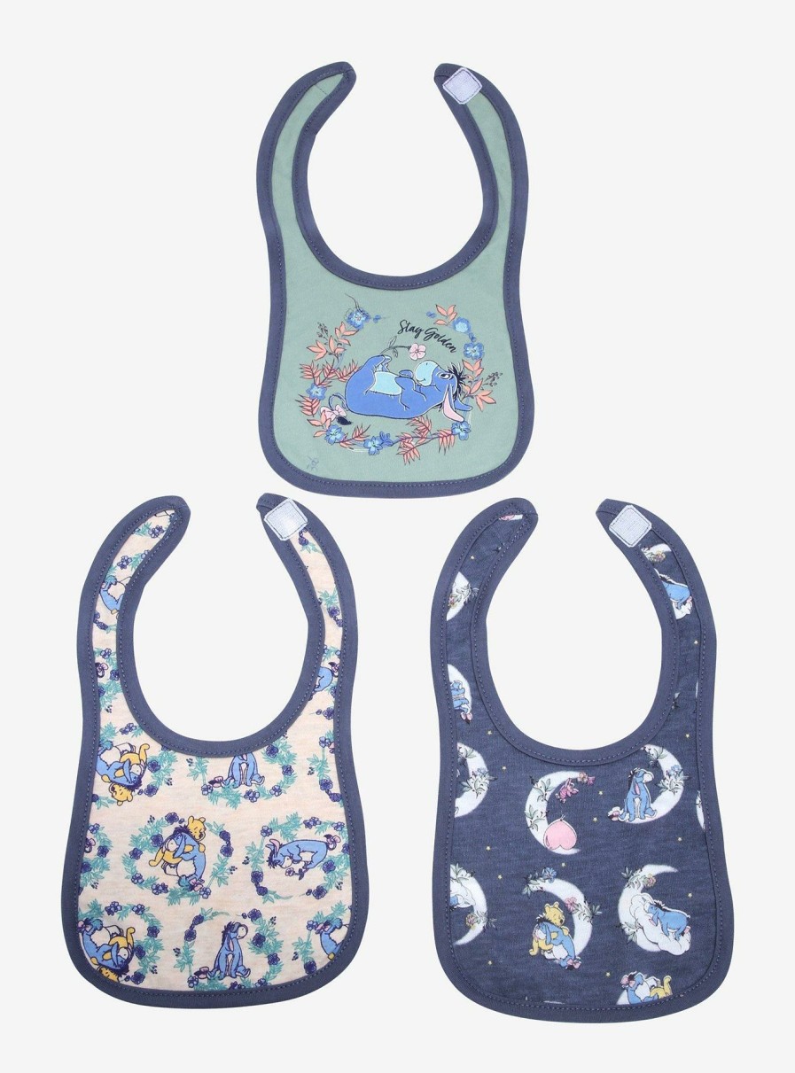 Kids * | Disney Winnie The Pooh Eeyore Floral Bib Set Boxlunch Exclusive Large Choice