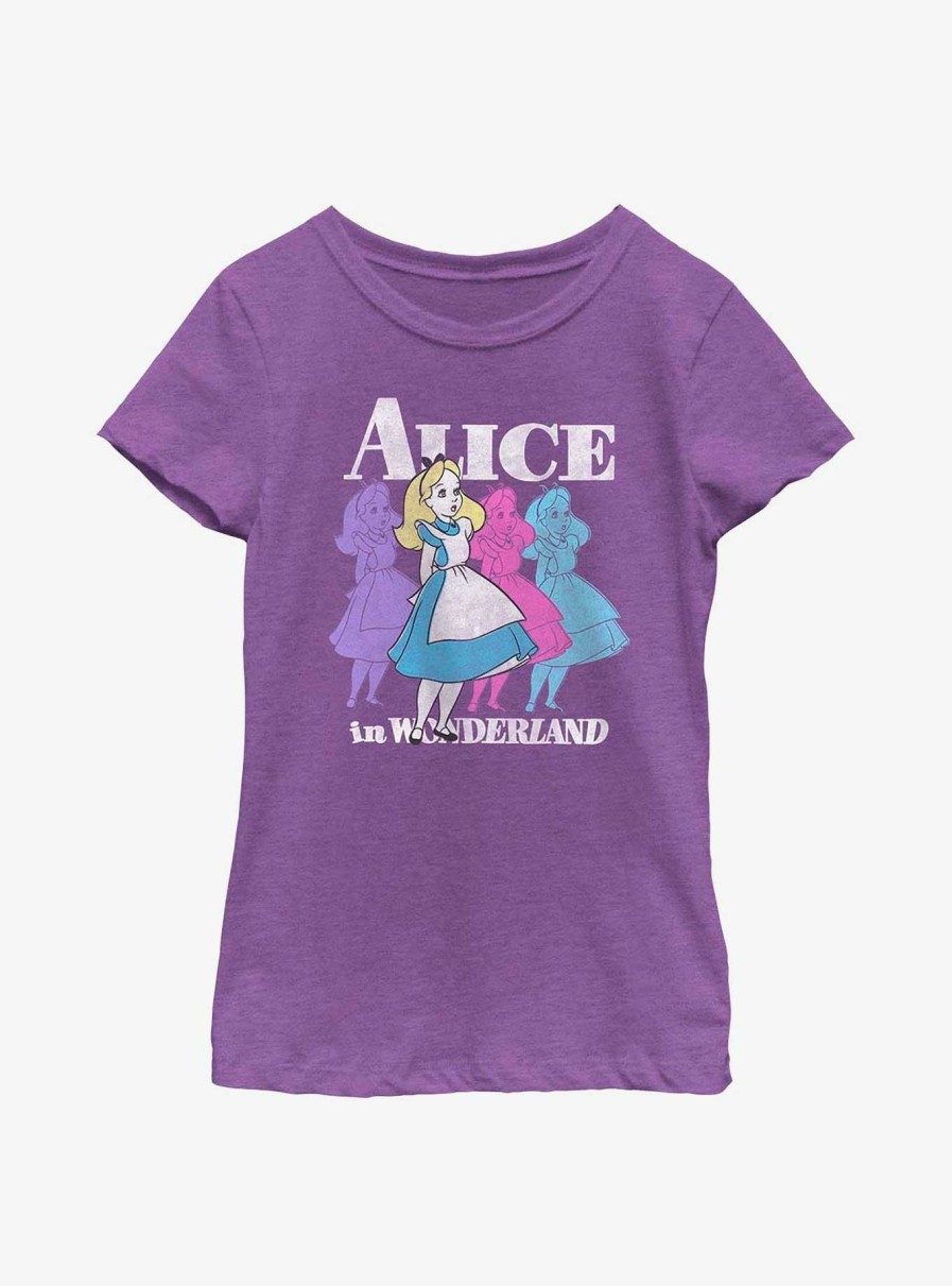 Kids * | Sale Online Disney Alice In Wonderland Trippy Alice Youth Girls T-Shirt