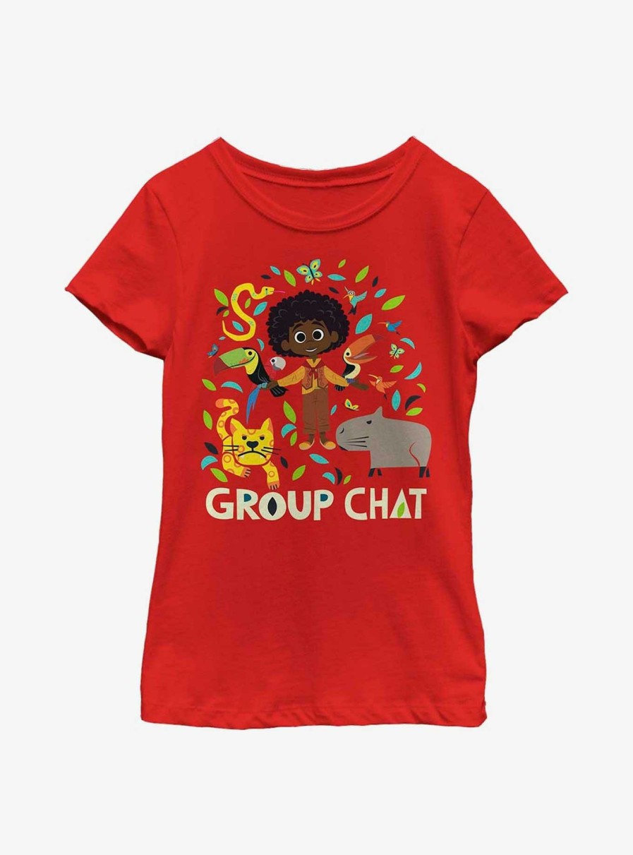 Kids * | Disney Encanto Group Chat Youth Girls T-Shirt Bargain Sale