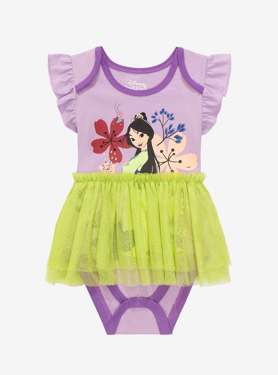 Kids * | Hot Sell Disney Mulan & Cri-Kee Floral Infant Tutu One-Piece Boxlunch Exclusive