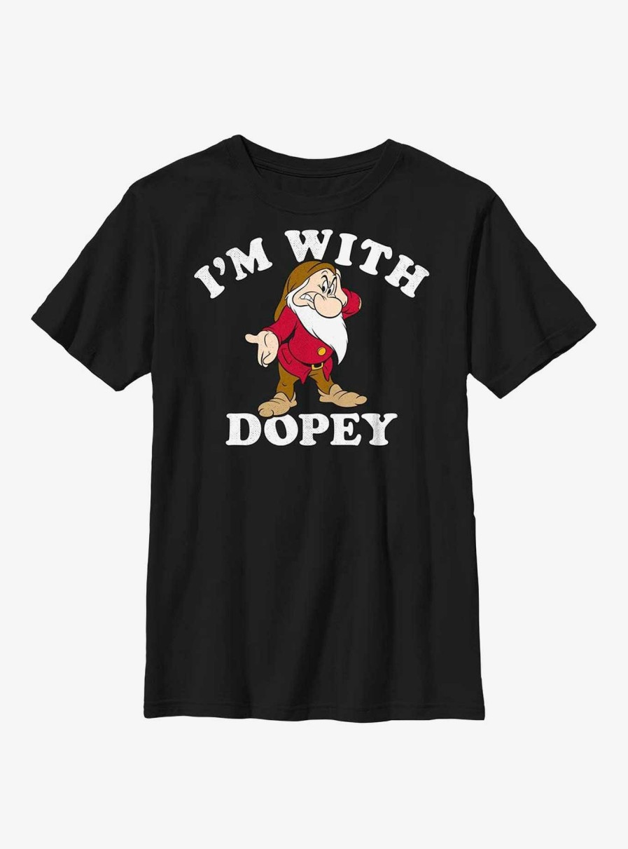 Kids * | Offering Discounts Disney Snow White & The Seven Dwarfs With Dopey Youth T-Shirt