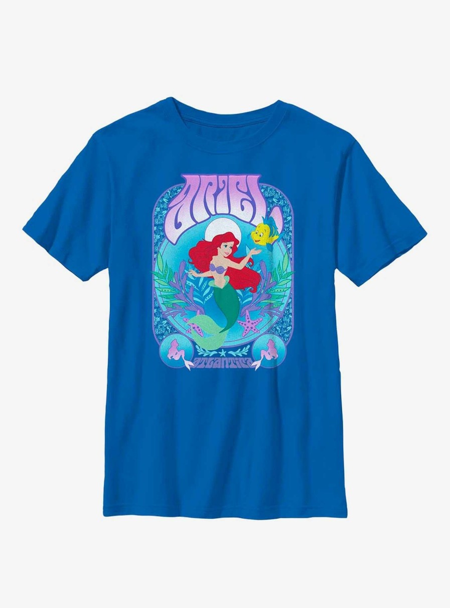 Kids * | Hot Selling Disney The Little Mermaid Ariel Retro Youth T-Shirt