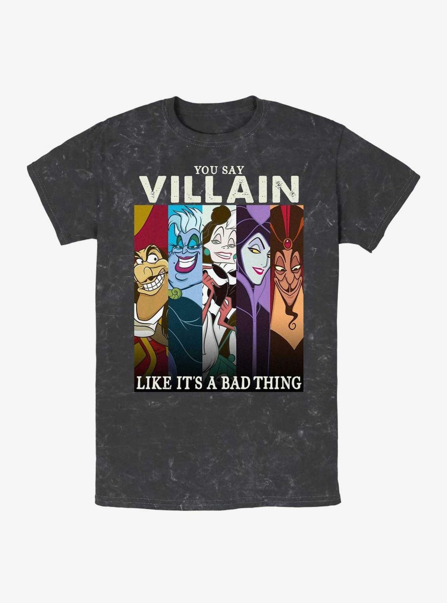 Adults * | Hot Selling Disney Villains You Say Villain Like It'S A Bad Thing Mineral Wash T-Shirt