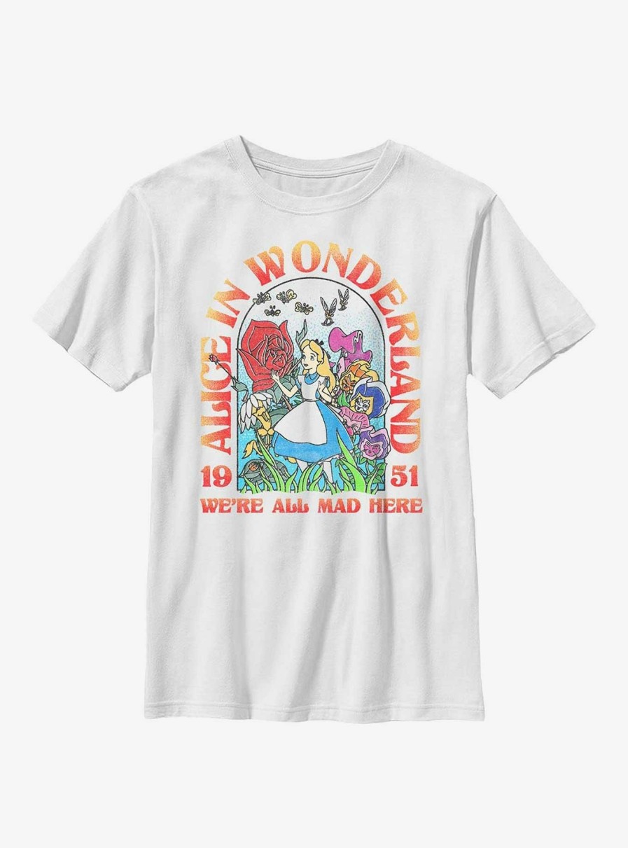 Kids * | Disney Alice In Wonderland 1951 We'Re All Mad Here Youth T-Shirt Top Sellers