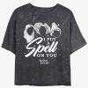 Adults * | Top Sellers Disney Hocus Pocus Sanderson Sisters I Put A Spell On You Mineral Wash Womens Crop T-Shirt