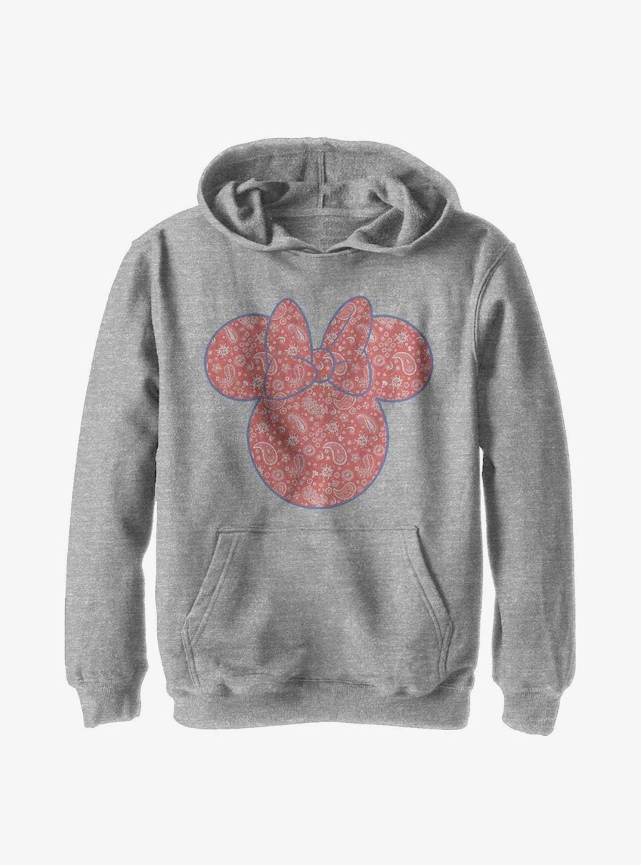 Kids * | Disney Minnie Mouse Americana Paisley Youth Hoodie Latest Fashion