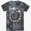 Adults * | Best Guaranteed Disney The Nightmare Before Christmas Jack Emotions Spiraling Tie-Dye T-Shirt