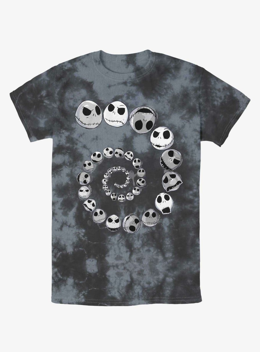 Adults * | Best Guaranteed Disney The Nightmare Before Christmas Jack Emotions Spiraling Tie-Dye T-Shirt