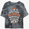 Adults * | Best Quality Disney Hocus Pocus Winnie Another Glorious Morning Tie-Dye Womens Crop T-Shirt