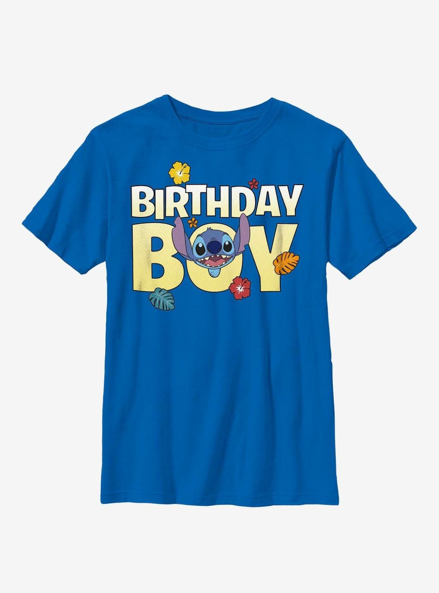 Kids * | Disney Lilo And Stitch Birthday Boy Stitch Youth T-Shirt Bargain Sale