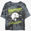 Adults * | Hot Selling Disney The Nightmare Before Christmas Moonlit Jack Skellington Tie-Dye Womens Crop T-Shirt