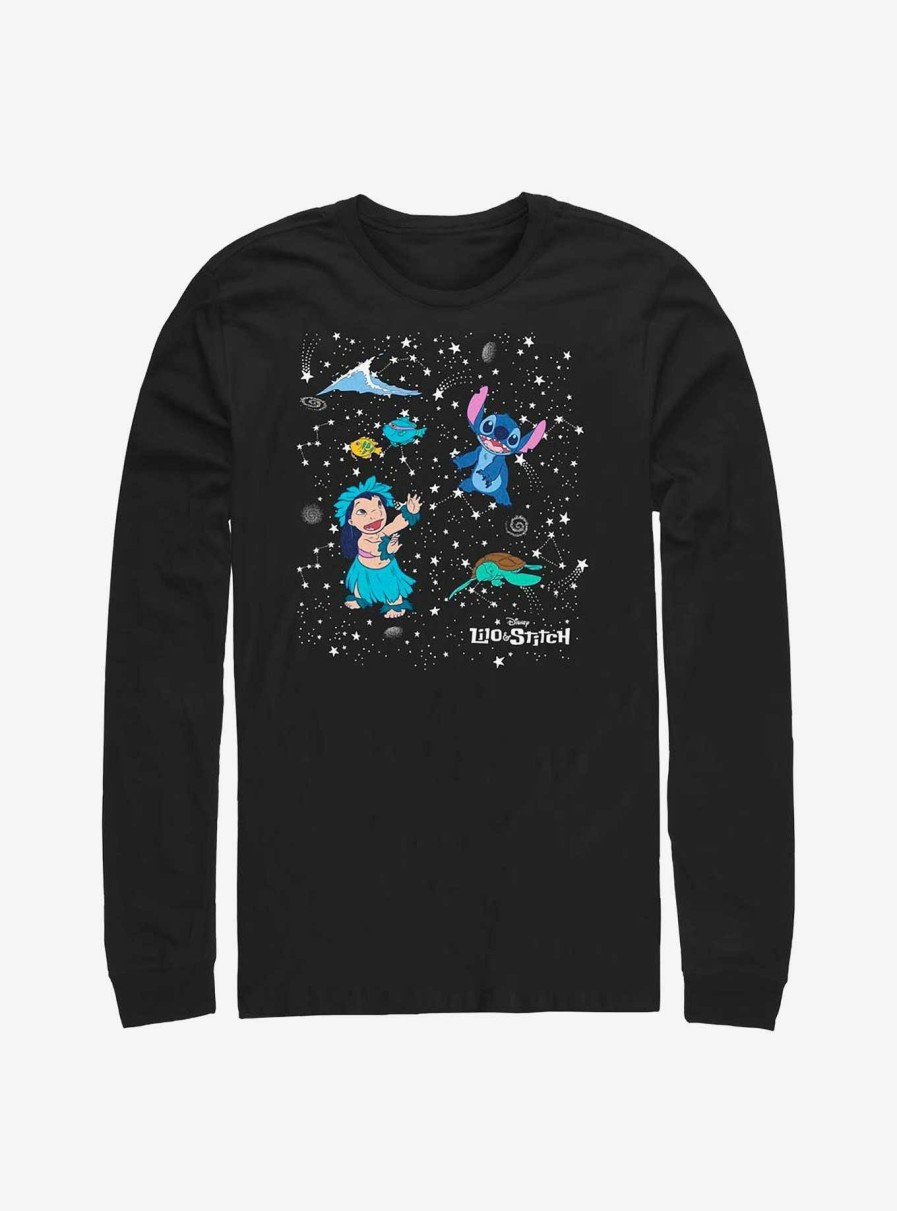 Adults * | Disney Lilo & Stitch Constellations Long-Sleeve T-Shirt Less Expensive