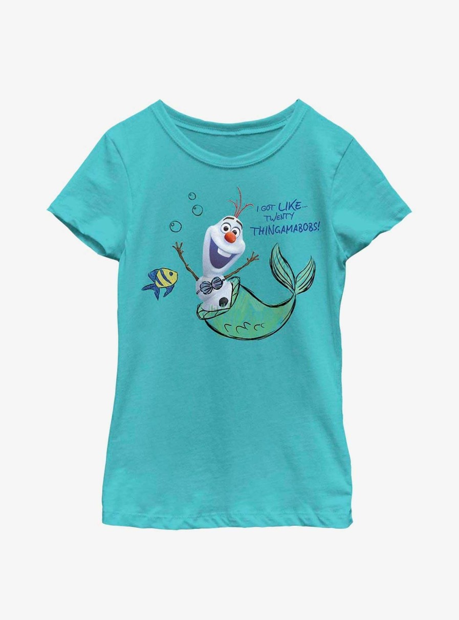 Kids * | Disney Olaf Presents Ariel Mermaid Outfit Youth Girls T-Shirt 100% Guarantee